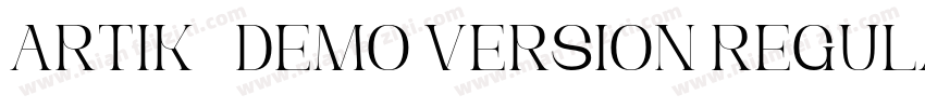 Artik   Demo Version Regular字体转换